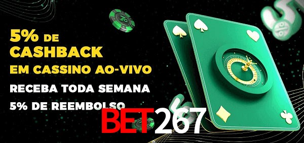 Promoções do cassino ao Vivo bet267